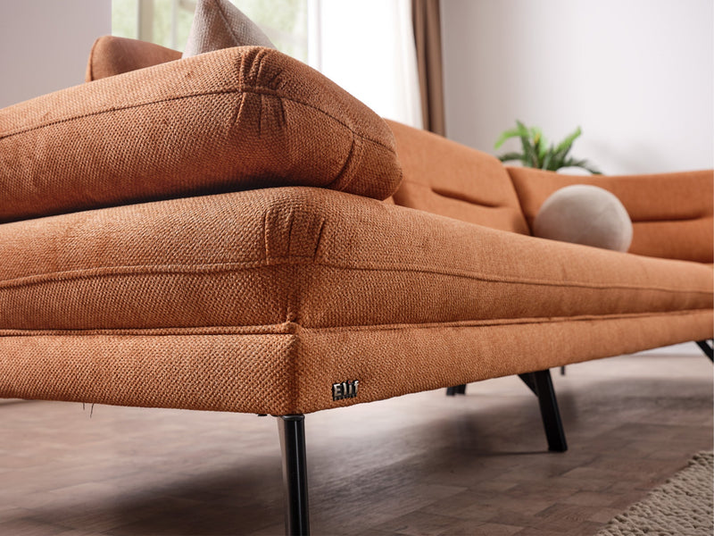 Bonita Sectional Sofa in Grey - 200-ELIF-BON-A502-S