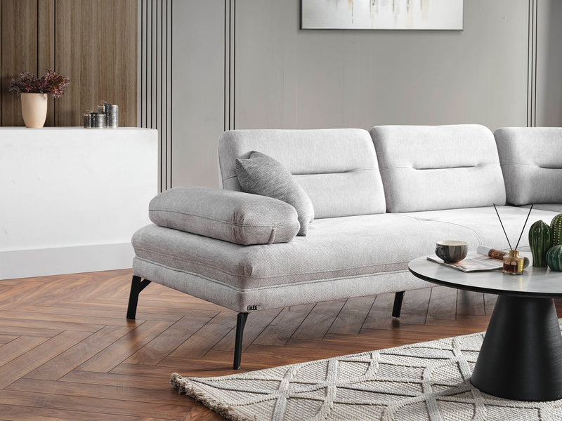 Bonita Sectional Sofa in Grey - 200-ELIF-BON-A502-S