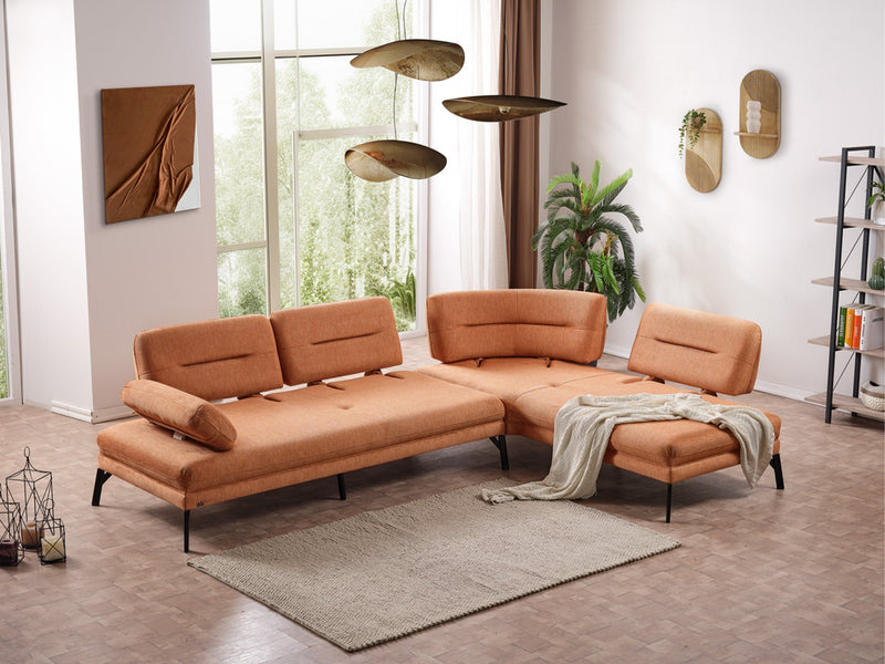 Bonita Sectional Sofa in Grey - 200-ELIF-BON-A502-S
