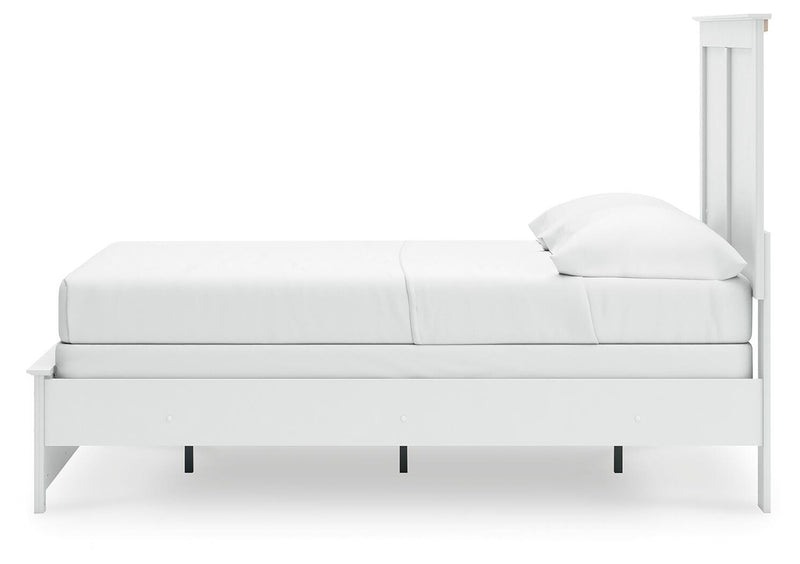 Bostwick Shoals Full Panel Bed, Dresser, Mirror and Chest in White - PKG021567