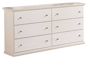 Bostwick Shoals Full Panel Bed with Dresser and Nightstand in White from Ashley - Lara Furniture