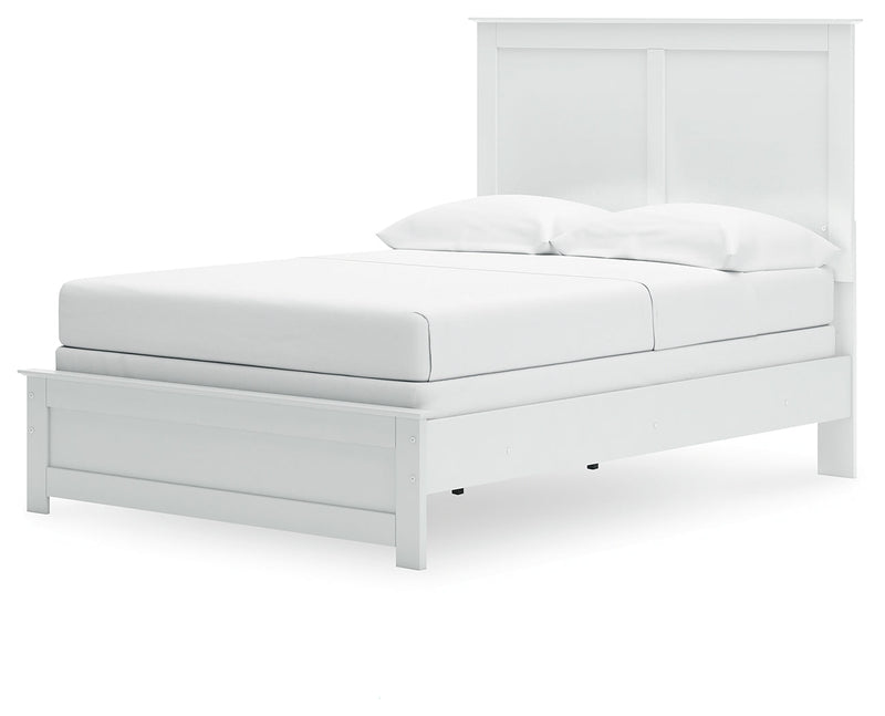 Bostwick Shoals Full Panel Bed with Dresser and Nightstand in White from Ashley - Lara Furniture