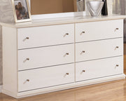 Bostwick Shoals Full Panel Bed with Dresser and Nightstand in White from Ashley - Lara Furniture