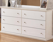 Bostwick Shoals King Panel Bed and Dresser in White - PKG021585