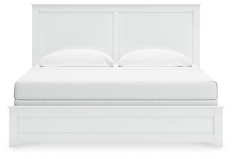 Bostwick Shoals King Panel Bed with Dresser and Nightstand in White from Ashley - Lara Furniture