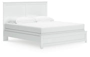 Bostwick Shoals King Panel Bed with Dresser and Nightstand in White from Ashley - Lara Furniture