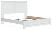 Bostwick Shoals King Panel Bed with Dresser and Nightstand in White from Ashley - Lara Furniture