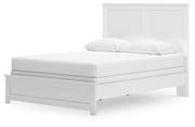 Bostwick Shoals Queen Panel Bed, Dresser, Mirror and Chest in White - PKG021575