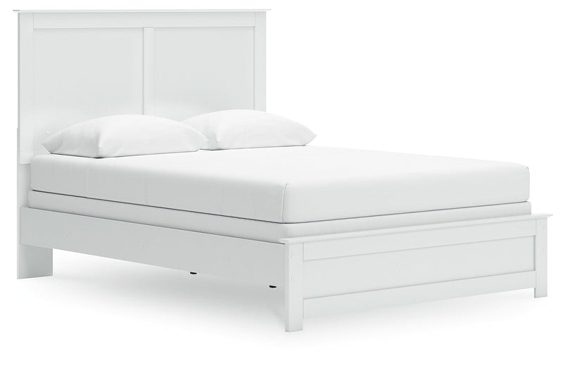 Bostwick Shoals Queen Panel Bed with Dresser and Nightstand in White from Ashley - Lara Furniture