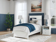 Bostwick Shoals Twin Panel Bed, Dresser, Mirror and 2 Nightstands in White - PKG021556