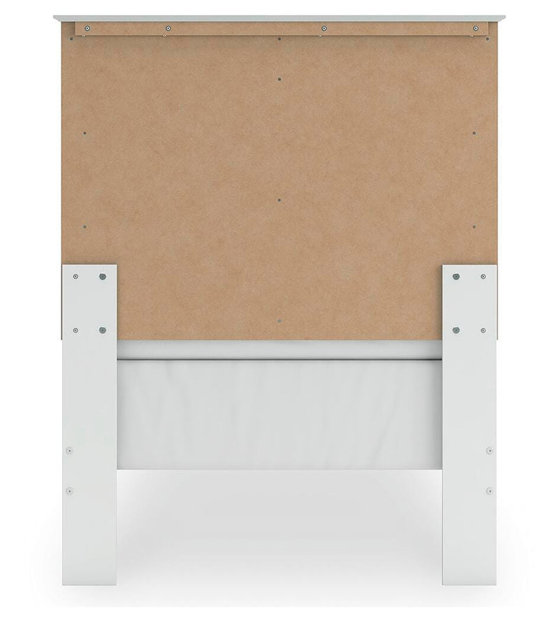 Bostwick Shoals Twin Panel Bed, Dresser, Mirror and 2 Nightstands in White - PKG021556