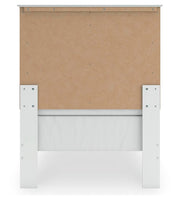 Bostwick Shoals Twin Panel Bed, Dresser, Mirror and Chest in White - PKG021559