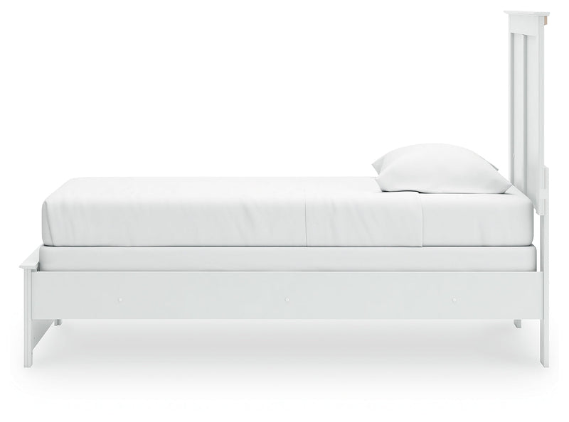 Bostwick Shoals Twin Panel Bed with Dresser and Nightstand in White from Ashley - Lara Furniture