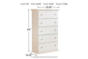 Bostwick Shoals White Chest of Drawers - Lara FurnitureChest