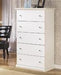 Bostwick Shoals White Chest of Drawers - Gate FurnitureChest