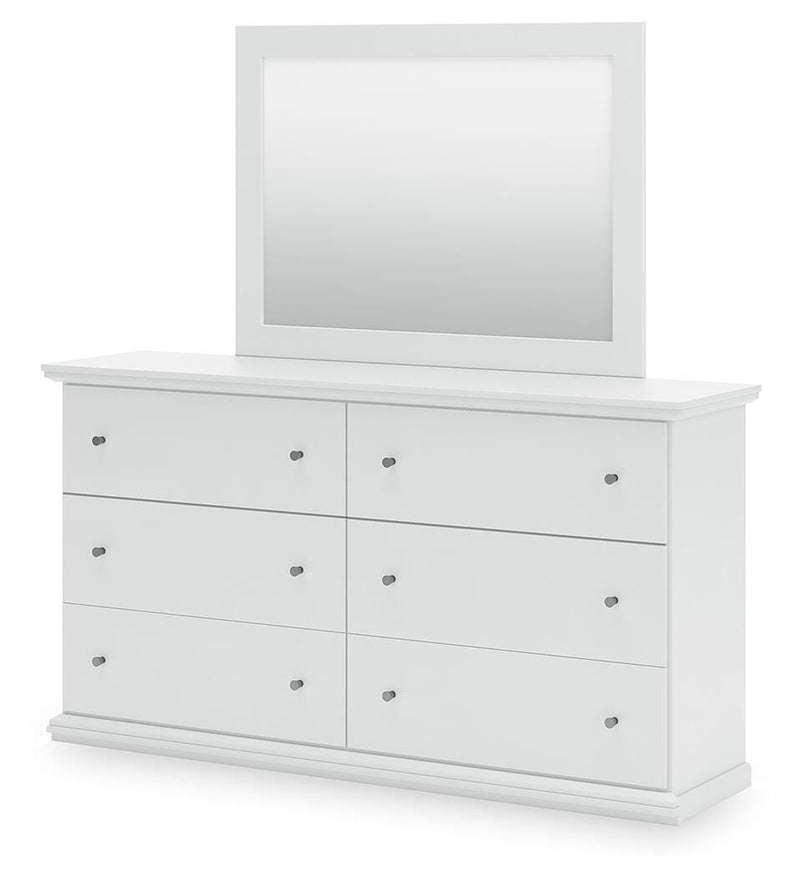 Bostwick Shoals White Full Panel Bed, Dresser, Mirror, Chest, and 2 Nightstands - B139B62