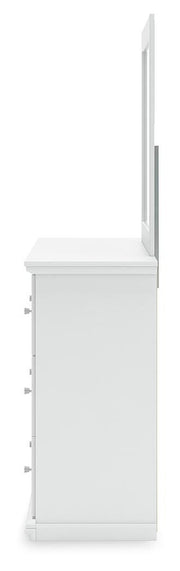 Bostwick Shoals White Full Panel Bed, Dresser, Mirror, Chest, and Nightstand - B139B61