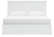 Bostwick Shoals White King Panel Bed, Dresser, Mirror and 2 Nightstands - B139B52