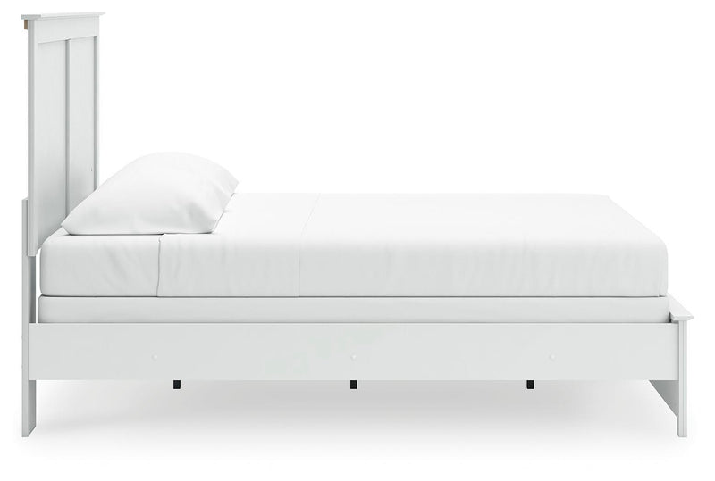 Bostwick Shoals White King Panel Bed, Dresser, Mirror, Chest and 2 Nightstands - B139B53