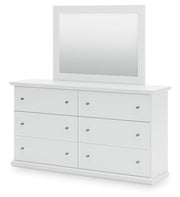 Bostwick Shoals White King Panel Bed, Dresser, Mirror, Chest and 2 Nightstands - B139B53