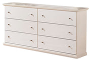 Bostwick Shoals White Queen Panel Bed and Dresser - B139B56