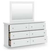 Bostwick Shoals White Queen Panel Bed, Dresser, Mirror and 2 Nightstands - B139B50