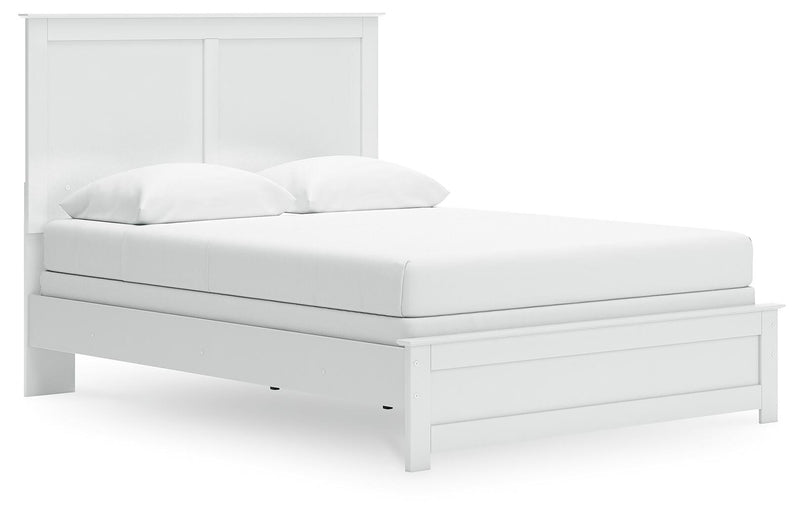 Bostwick Shoals White Queen Panel Bed, Dresser, Mirror and 2 Nightstands - B139B50