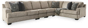 Bovarian Stone 4-Piece Sectional with Ottoman from Ashley - Lara Furniture