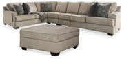 Bovarian Stone 4-Piece Sectional with Ottoman from Ashley - Lara Furniture