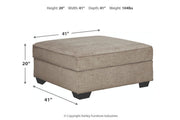 Bovarian Stone Ottoman - Gate FurnitureOttoman