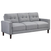 Bowen 2-piece Upholstered Track Arm Tufted Sofa Set Grey - 506781-S2