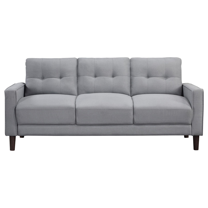 Bowen 2-piece Upholstered Track Arm Tufted Sofa Set Grey - 506781-S2