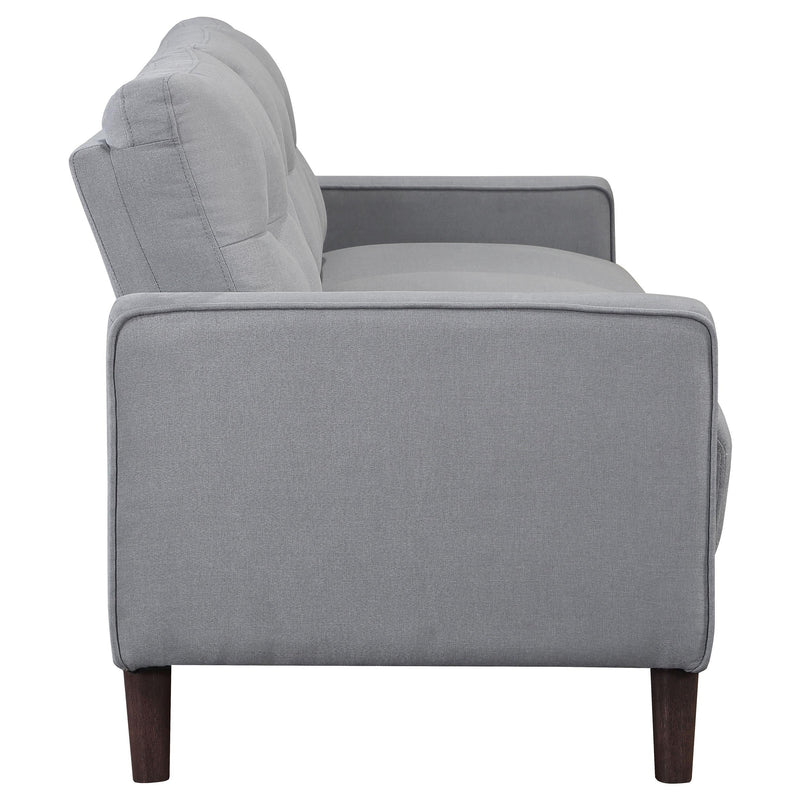 Bowen 2-piece Upholstered Track Arm Tufted Sofa Set Grey - 506781-S2