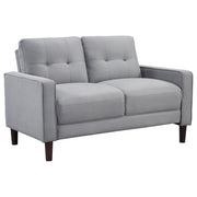 Bowen 2-piece Upholstered Track Arm Tufted Sofa Set Grey - 506781-S2