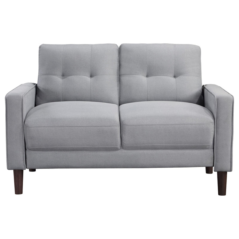 Bowen 2-piece Upholstered Track Arm Tufted Sofa Set Grey - 506781-S2