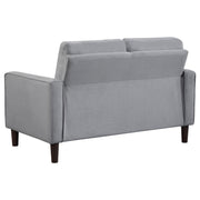 Bowen 2-piece Upholstered Track Arm Tufted Sofa Set Grey - 506781-S2