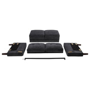 Bowen II 2-piece Upholstered Track Arm Sofa Set Steel Grey - 509981-S2