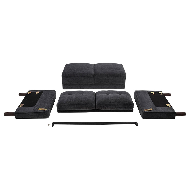Bowen II 3-piece Upholstered Track Arm Sofa Set Steel Grey - 509981-S3
