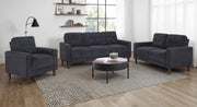 Bowen II Fabric Upholstered Track Arm Chair Steel Grey - 509983
