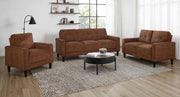 Bowen II Fabric Upholstered Track Arm Loveseat Rust - 509972