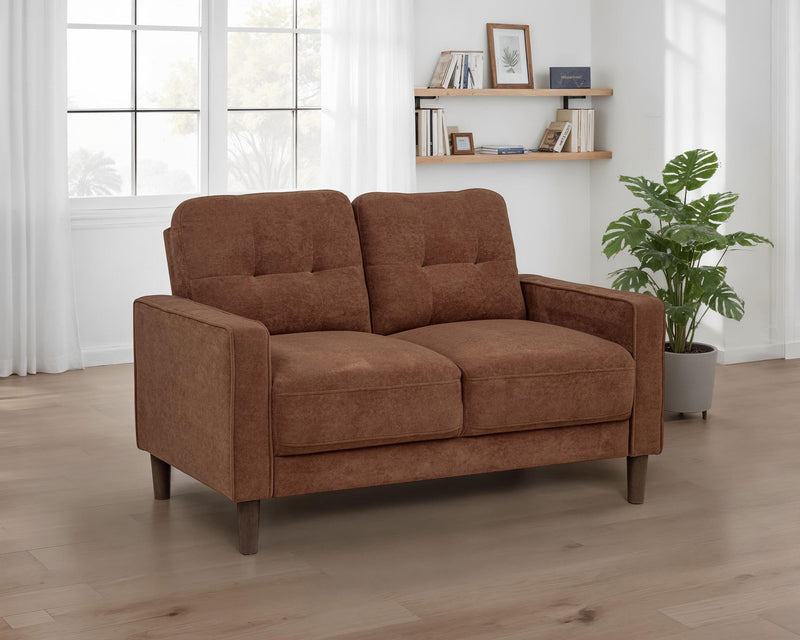 Bowen II Fabric Upholstered Track Arm Loveseat Rust - 509972
