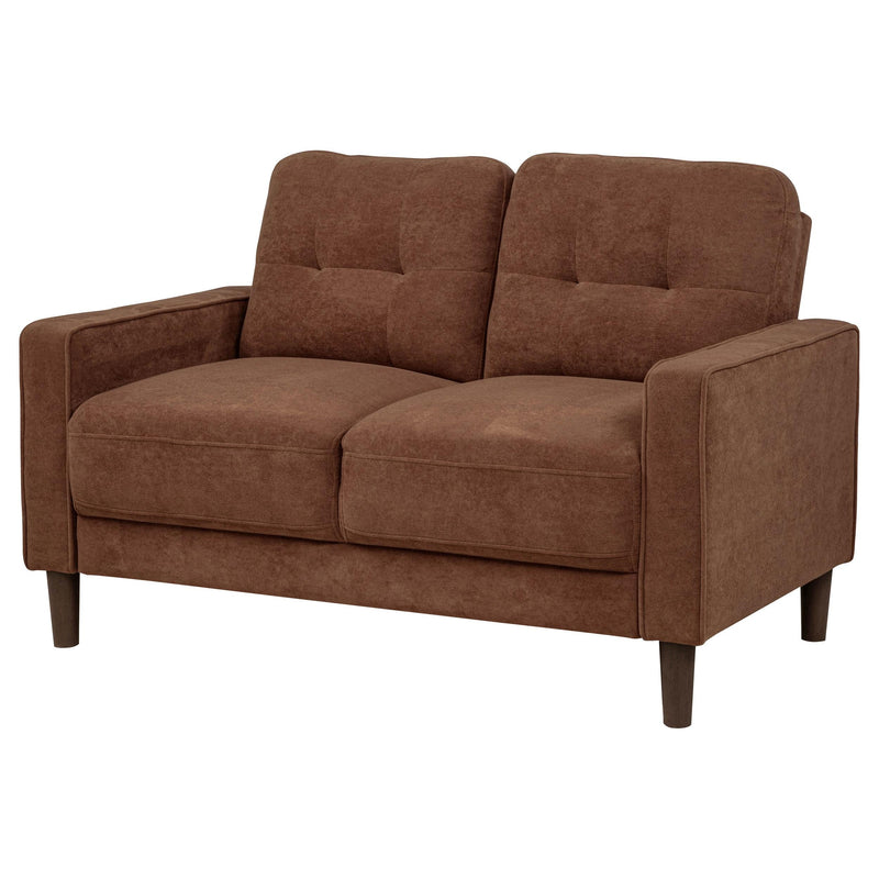 Bowen II Fabric Upholstered Track Arm Loveseat Rust - 509972