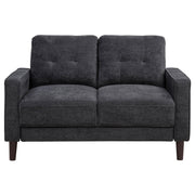 Bowen II Fabric Upholstered Track Arm Loveseat Steel Grey - 509982