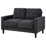 Bowen II Fabric Upholstered Track Arm Loveseat Steel Grey - 509982