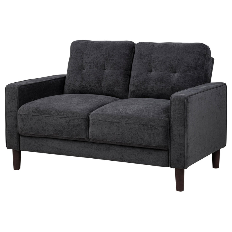Bowen II Fabric Upholstered Track Arm Loveseat Steel Grey - 509982