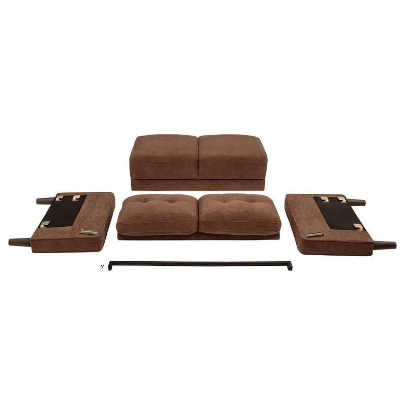 Bowen II Fabric Upholstered Track Arm Sofa Rust - 509971