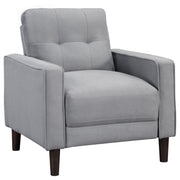 Bowen Upholstered Track Arm Tufted Accent Chair Grey - 506783