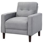 Bowen Upholstered Track Arm Tufted Accent Chair Grey - 506783