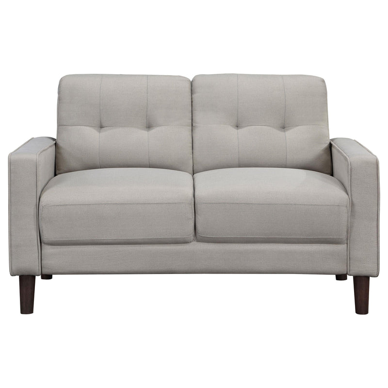 Bowen Upholstered Track Arm Tufted Loveseat Beige - 506786