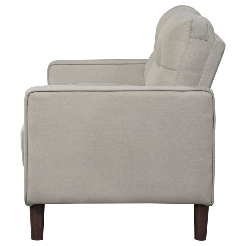 Bowen Upholstered Track Arm Tufted Loveseat Beige - 506786